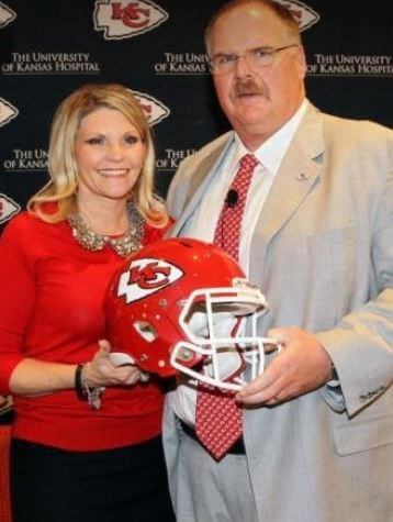 Spencer Reid parents Andy Reid and Tammy Reid in an event.